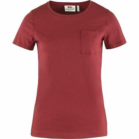 Fjällräven Women Övik T-Shirt Red PH13243 Philippines